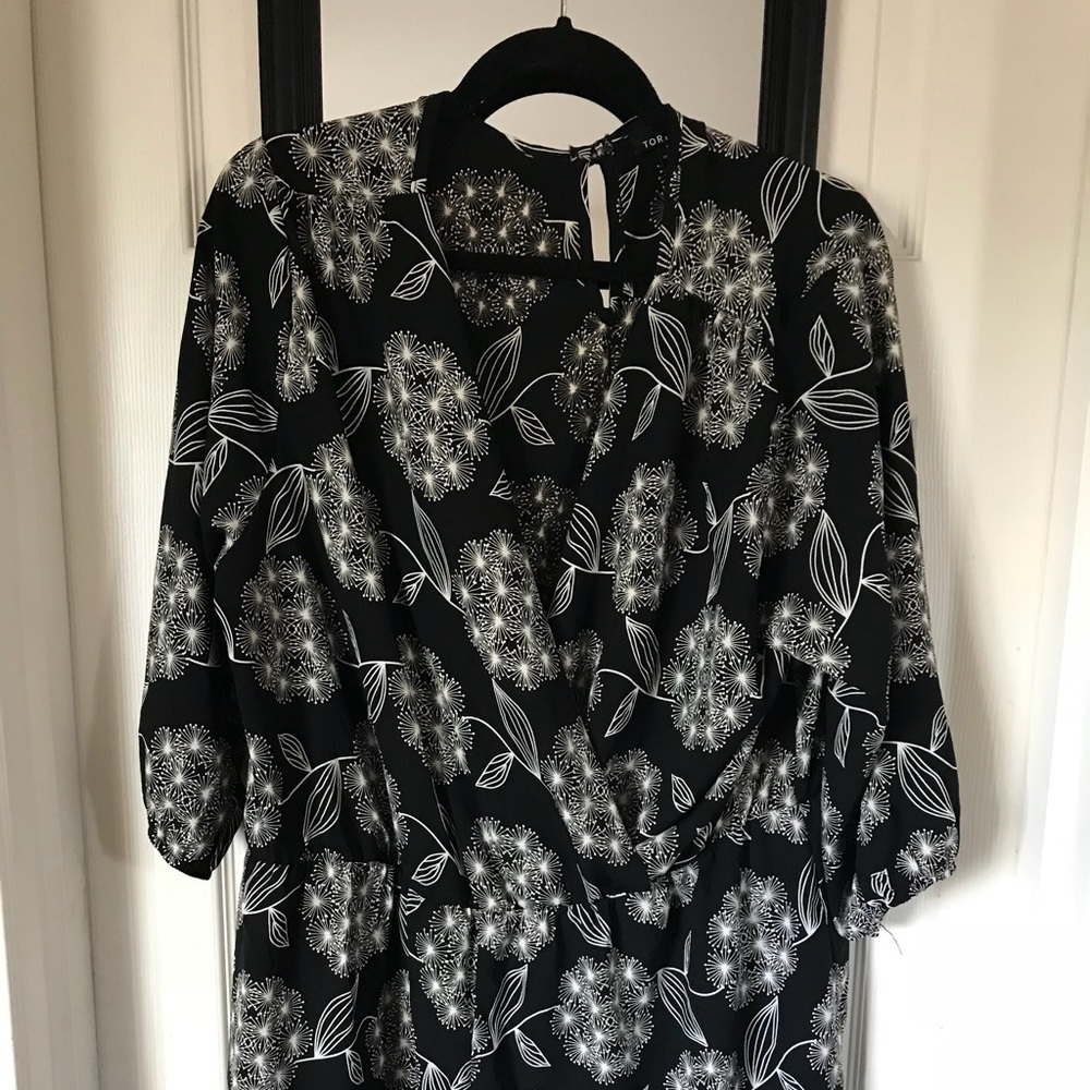 Black and cream romper